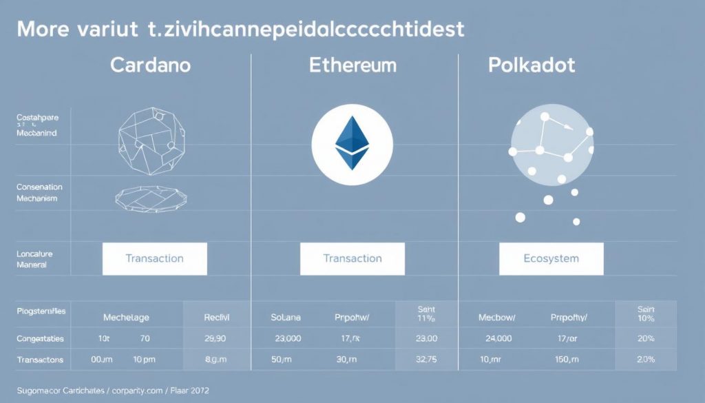 Сравнение блокчейн Cardano с Ethereum, Solana и Polkadot Сравнение блокчейн Cardano с Ethereum, Solana и Polkadot